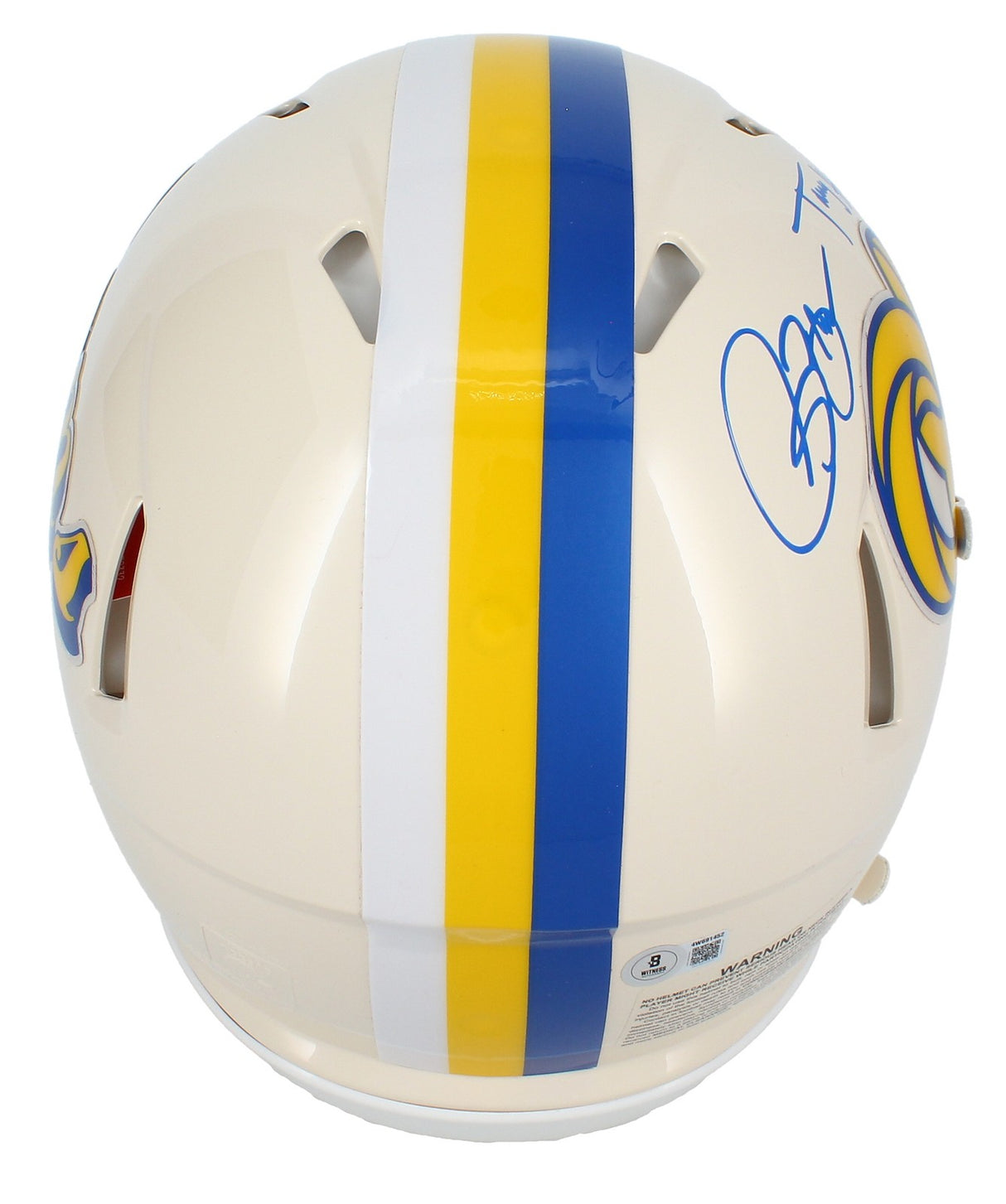Isaac Bruce/Torry Holt Dual Autographed Rams RETRO Speed Authentic Helmet Beckett Witnessed