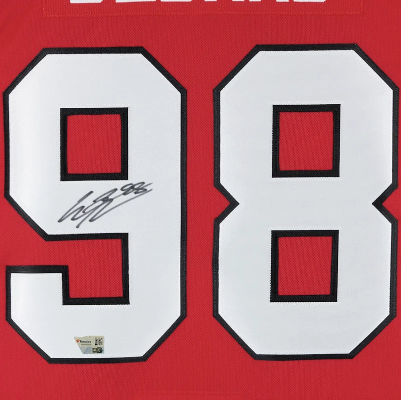 Connor Bedard Autographed Chicago Blackhawks Red Fanatics Premium Jersey Fanatics