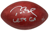 TOM BRADY Autographed/Inscribed "Let's Go" New England Patriots Metallic Logo Football LE 12 FANATICS