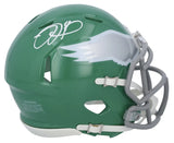 Jalen Hurts Autographed Philadelphia Eagles Kelly Green 2023 Alternate Speed Mini Helmet Fanatics