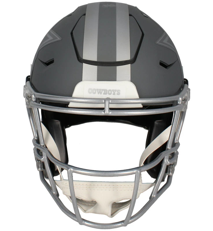 Micah Parsons Autographed/Inscribed "21 DROY America's team" Dallas Cowboys Slate Speedflex Authentic Helmet LE 1/25 Fanatics
