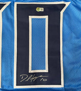 DeAndre Hopkins Autographed #10 Light Blue Custom Jersey Beckett Witnessed