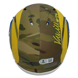 Kyren Williams Autographed Los Angeles Rams CAMO Speed Mini Helmet Beckett Witnessed