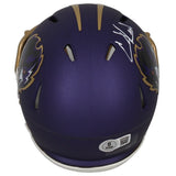 Ed Reed Autographed Baltimore Ravens Purple 2024 Alternate Speed Mini Helmet Beckett Witnessed