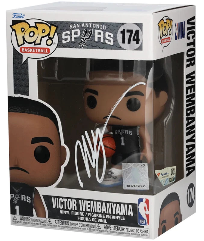 Victor Wembanyama Autographed San Antonio Spurs NBA Funko POP! #174 Figurine Fanatics