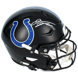 Jonathan Taylor Autographed Indianapolis Colts Black 2023 Alternate Speedflex Authentic Helmet Beckett Witnessed