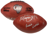 Matthew Stafford Autographed/Inscribed "RAMS NATION" Los Angeles Rams Metallic Logo Football Fanatics LE 9/25