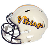 Justin Jefferson Autographed Minnesota Vikings RETRO Speed Full Size Helmet Beckett Witnessed
