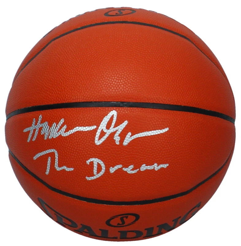 Hakeem Olajuwon Autographed/Inscribed "THE DREAM" Spalding NBA Game Ball Series Indoor/Outdoor Basketball Beckett Witnessed