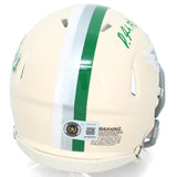 DeVonta Smith Autographed Philadelphia Eagles RETRO Speed Mini Helmet Beckett Witnessed