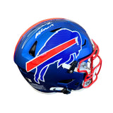 Josh Allen Autographed Buffalo Bills Blue Exclusive Highmark Stadium Inaugural Season Speedflex Authentic Helmet Beckett Witnessed