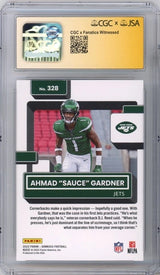 Ahmad "Sauce" Gardner Autographed New York Jets 2022 Panini Donruss #328 CGC Graded Auto 10 Rookie Card Fanatics