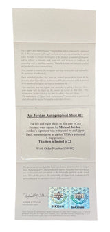 Michael Jordan Autographed Legacy Edition 1's and 22's Shoes UDA LE 5/23
