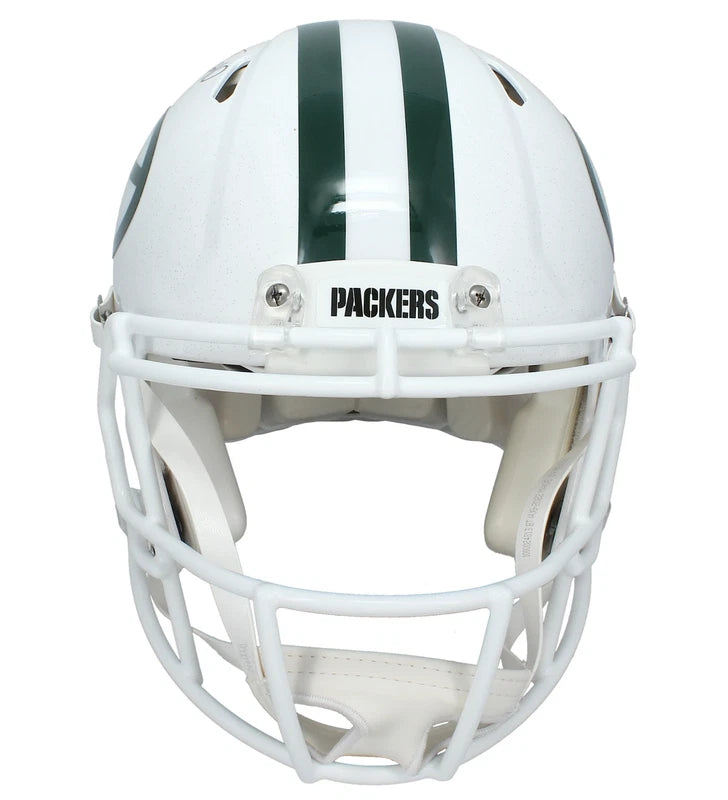 Jordan Love Autographed Green Bay Packers White 2024 Alternate Speed Authentic Helmet Beckett Witnessed