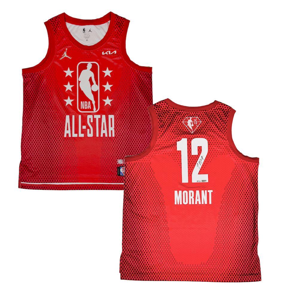 JA MORANT Autographed 2022 NBA-All Star Red Nike Swingman Jersey LE 50 PANINI