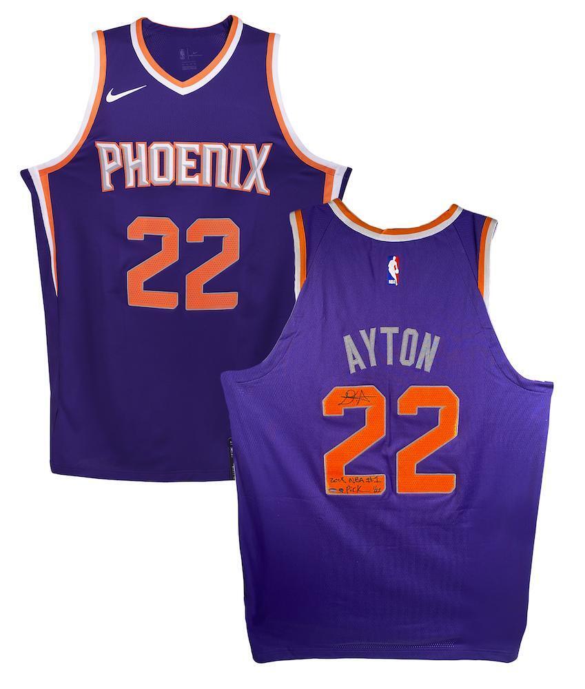 DEANDRE AYTON Autographed Suns "2018 NBA #1 Pick" Authentic Jersey GDL LE 1/22