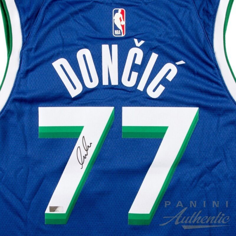 Luka Doncic Autographed Dallas Mavericks Nike 2022-23 City Edition Swingman Jersey Panini