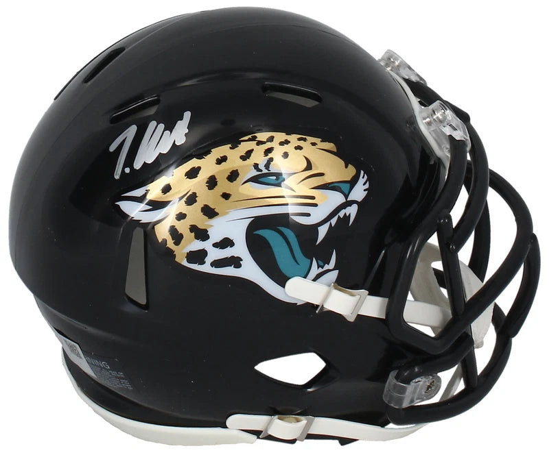 Travis Hunter Autographed Jacksonville Jaguars Speed Mini Helmet Fanatics
