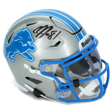 Calvin Johnson Autographed Detroit Lions Midi Speedflex Helmet Beckett Witnessed