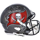 TOM BRADY Autographed/Inscribed "SB LV MVP" Tampa Bay Buccaneers Speed Authentic Helmet FANATICS