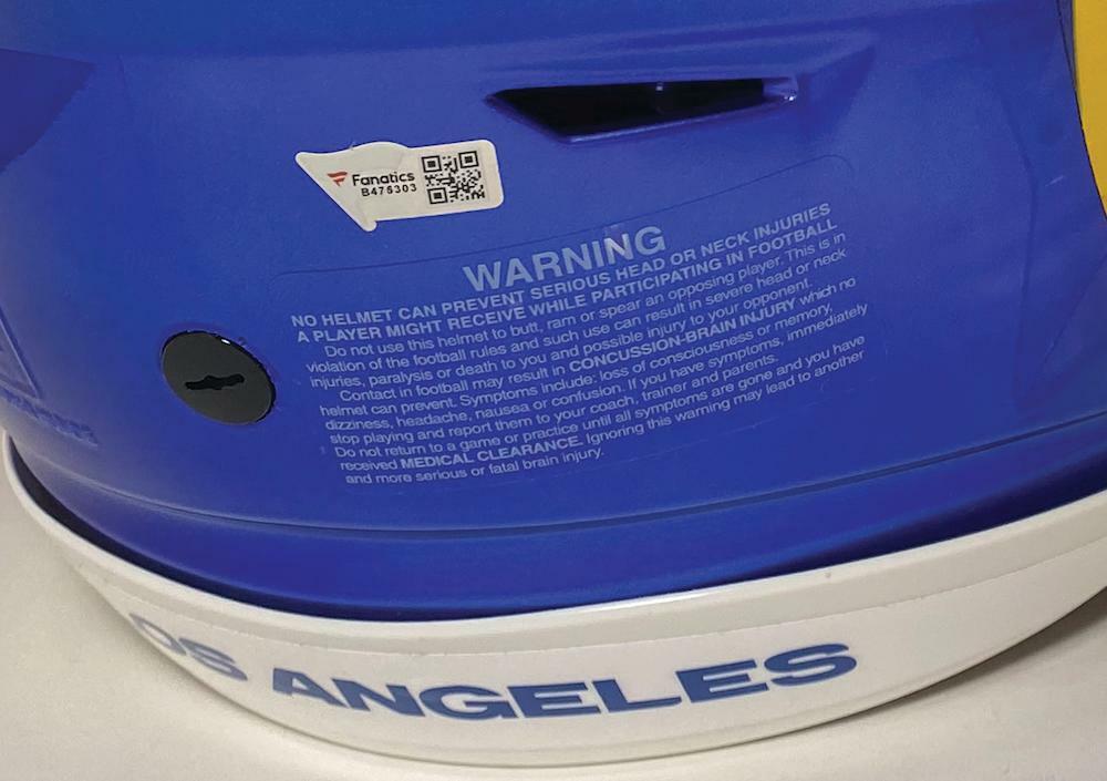 Aaron Donald Autographed/Inscribed "SB LVI CHAMPS" Los Angeles Rams SB LVI Champs Logo Speedflex Helmet Fanatics