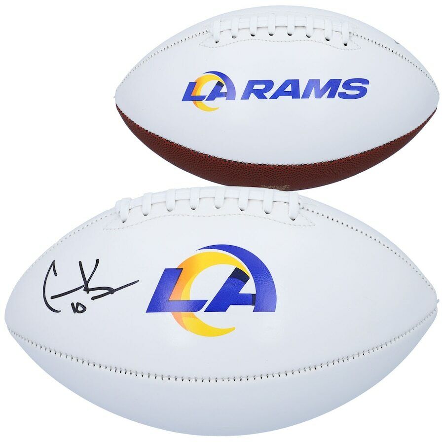 Cooper Kupp Autographed Los Angeles Rams White Panel Football Fanatics