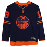 ZACH HYMAN Autographed Edmonton Oilers Alternate Navy Fanatics Breakaway Jersey FANATICS
