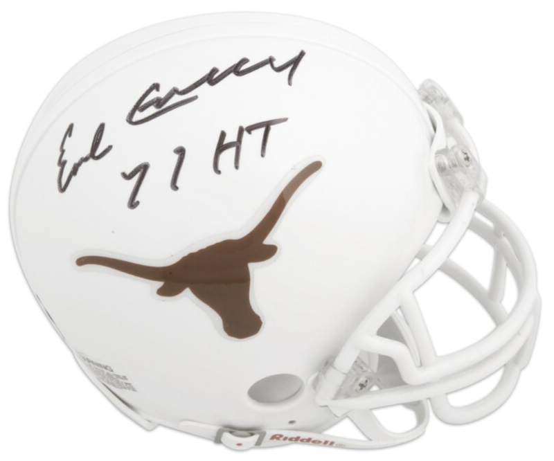 EARL CAMPBELL Autographed/Inscribed "77 HT" Texas Longhorns Mini Helmet FANATICS