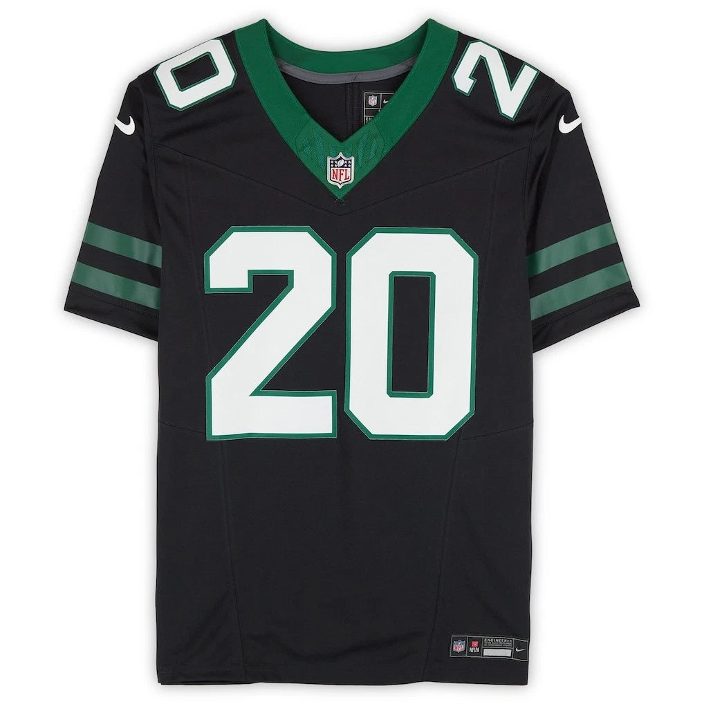 Breece Hall Autographed New York Jets Nike 2024 Black Game Jersey Fanatics