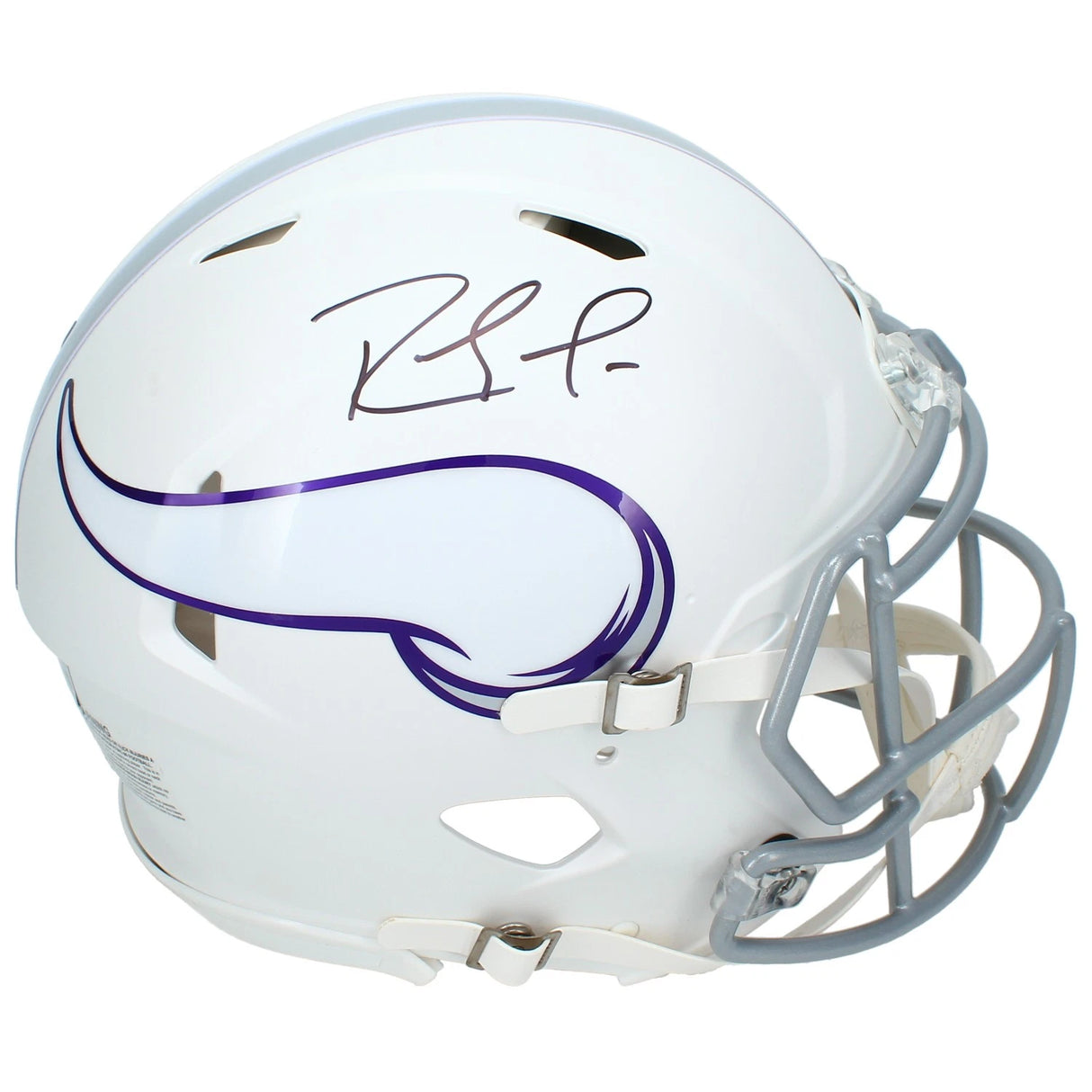 Randy Moss Autographed Minnesota Vikings White 2024 Alternate Speed Authentic Helmet Beckett Witnessed