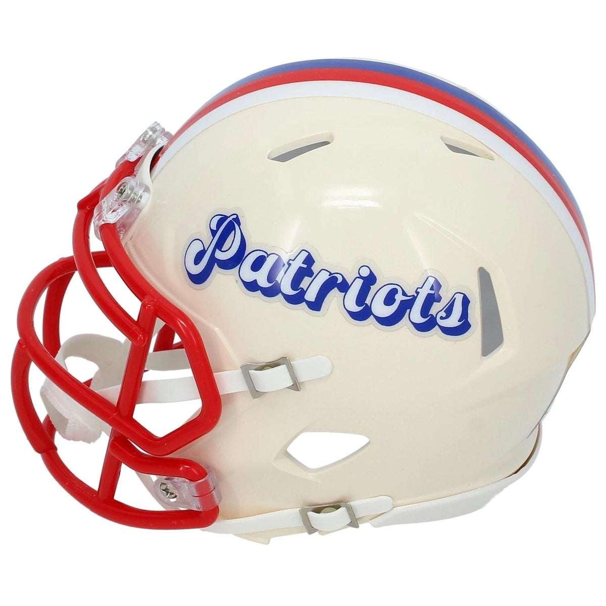 Christian Gonzalez Autographed New England Patriots RETRO Speed Mini Helmet Beckett Witnessed