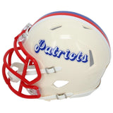 Christian Gonzalez Autographed New England Patriots RETRO Speed Mini Helmet Beckett Witnessed