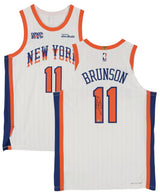 Jalen Brunson Autographed New York Knicks White Nike 2024-25 City Edition Authentic Jersey Fanatics