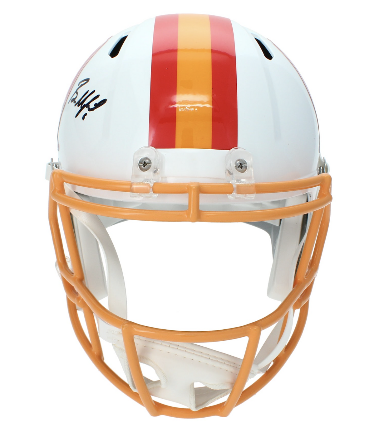 Baker Mayfield Autographed Tampa Bay Buccaneers 1976-96 Throwback Speed Full Size Helmet Beckett Witnessed