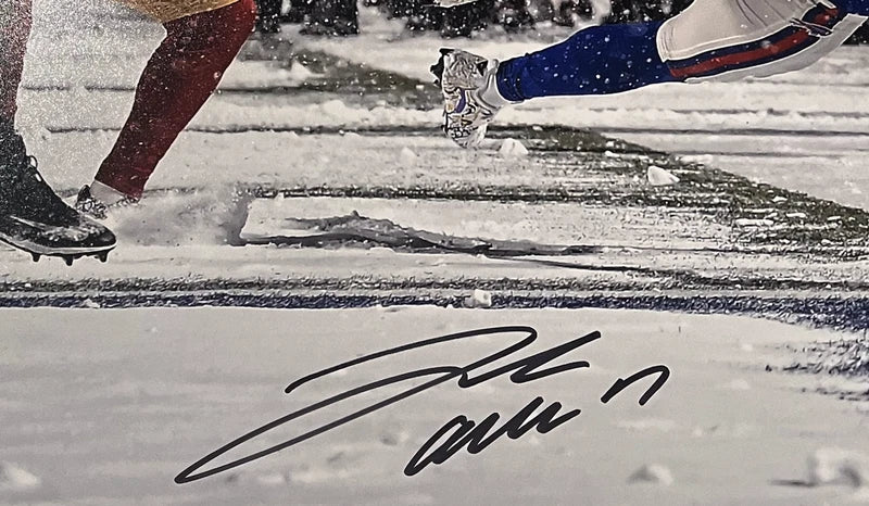 Josh Allen Autographed Buffalo Bills Diving Touchdown in the Snow 16" x 20" Photograph Fanatics