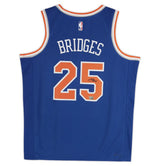 Mikal Bridges Autographed New York Knicks Nike Blue Icon Edition Swingman Jersey