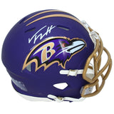 Trey Hendrickson Autographed Baltimore Ravens Purple 2026 Alternate Speed Mini Helmet JSA Witnessed