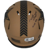 Mel Renfro Autographed/Inscribed "HOF '96" Dallas Cowboys 2023 Salute to Service Speed Mini Helmet Beckett Witnessed