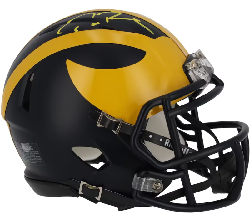 Tom Brady Autographed Michigan Wolverines Speed Mini Helmet Fanatics