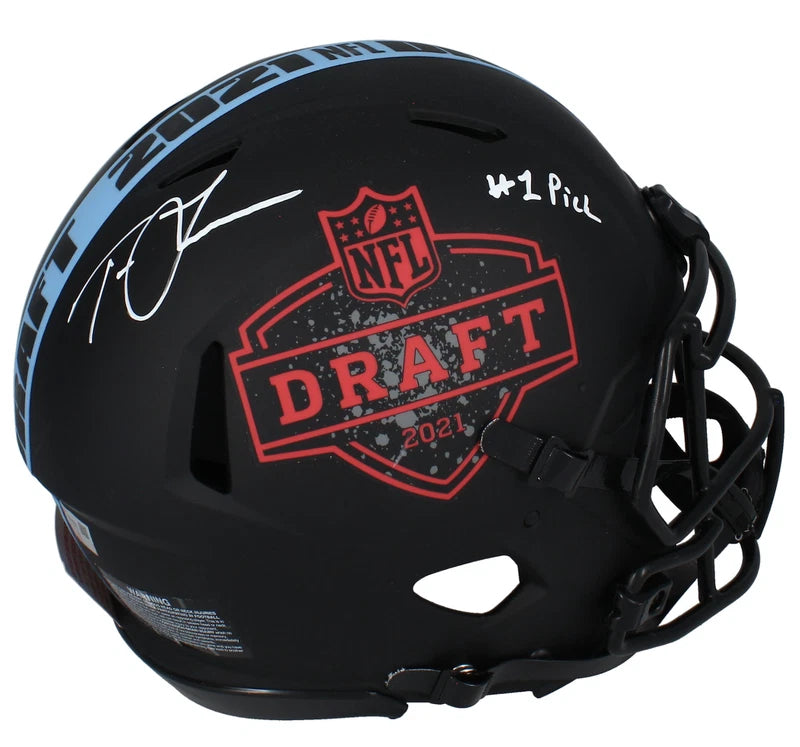 Trevor Lawrence Autographed/Inscribed "#1 Pick" 2021 Draft Logo Speed Authentic Helmet Fanatics