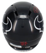 Dalton Schultz Autographed (in Red) Houston Texans 2024 Speed Full Size Helmet Beckett Witnessed