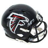 Michael Vick Autographed Atlana Falcons 2003-19 Throwback Speed Mini Helmet Beckett Witnessed