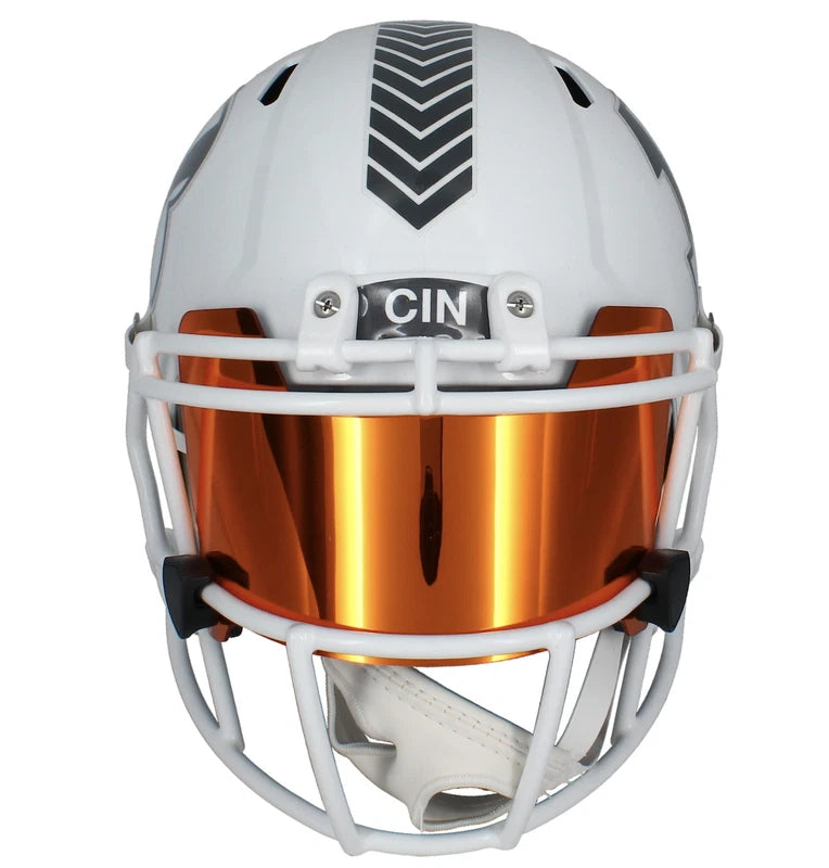 Ja'Marr Chase Autographed Cincinnati Bengals 2024 Salute to Service Speed Full Size Helmet with Visor Beckett Witnessed