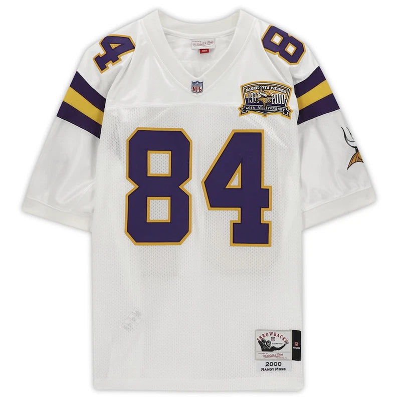 Randy Moss Autographed/Inscribed "HOF 18" Minnesota Vikings Mitchell & Ness White Authentic Jersey Fanatics