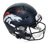 John Elway Autographed Denver Broncos Speedflex Authentic Helmet Beckett Witnessed