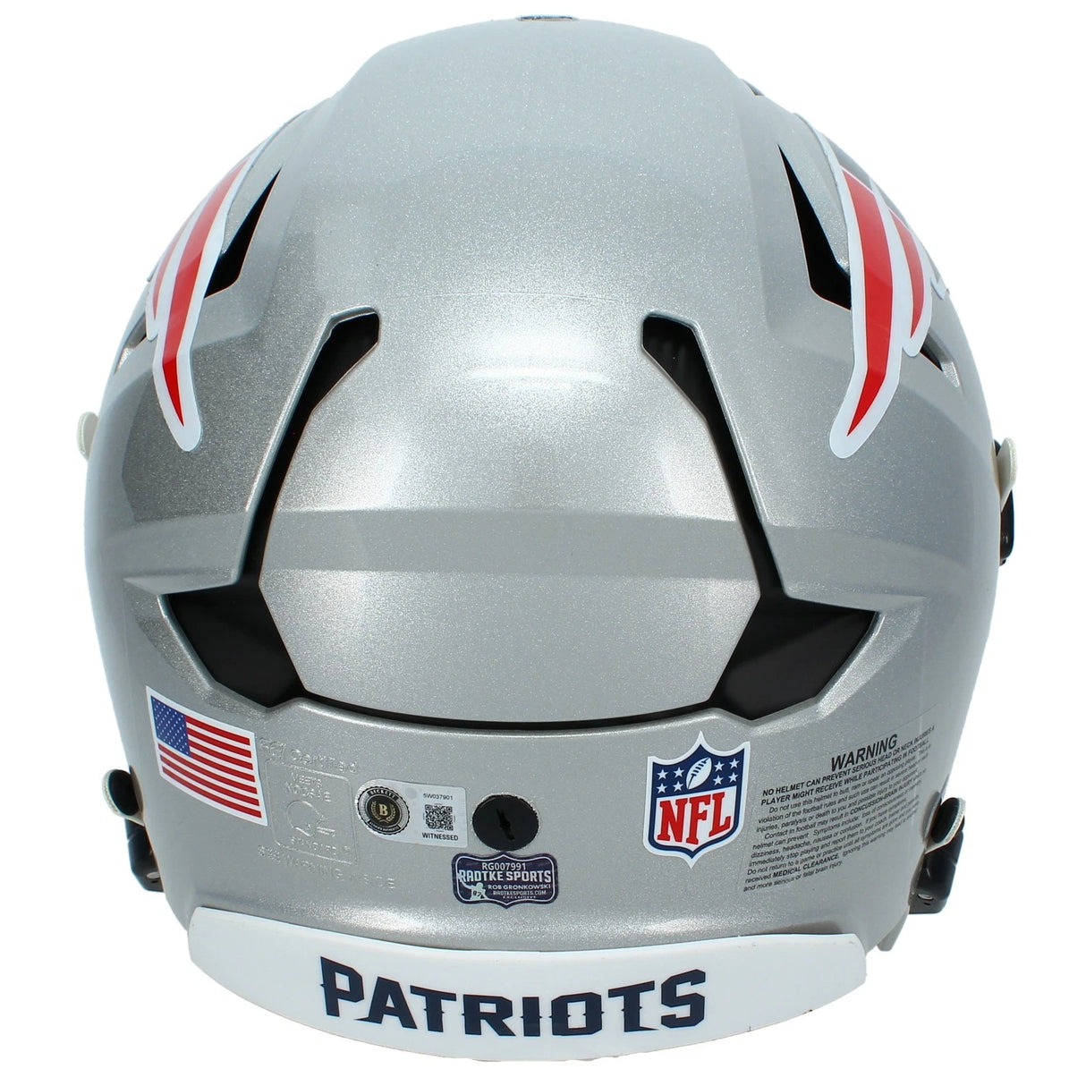 Rob Gronkowski Autographed New England Patriots Axiom Authentic Helmet Radtke