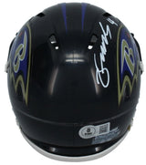 Zay Flowers Autographed Baltimore Ravens Speed Mini Helmet Beckett Witnessed