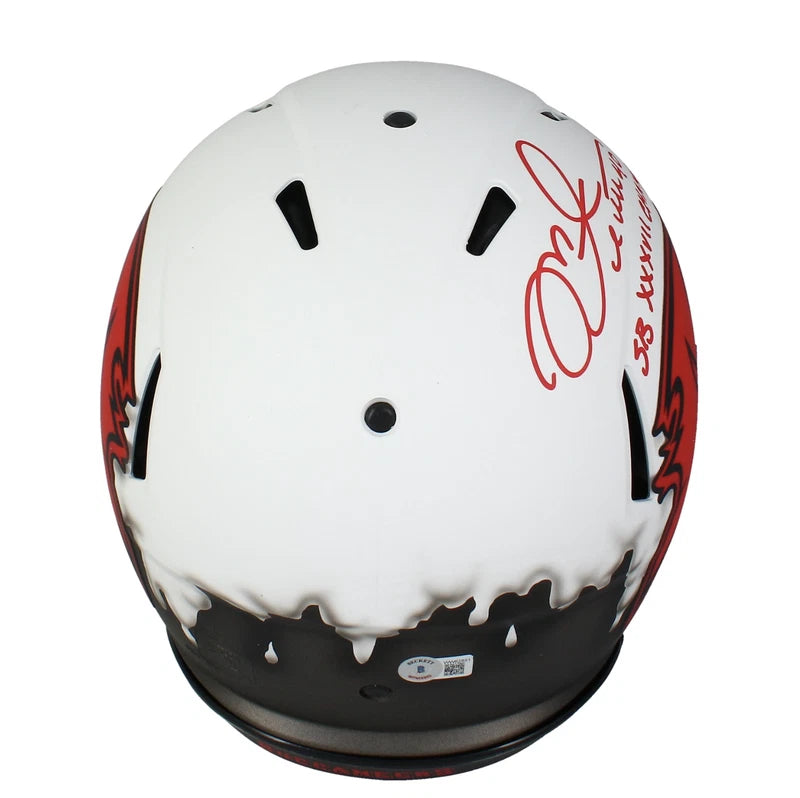 Mike Alstott/Warren Sapp Dual Autographed/Inscribed Tampa Bay Buccaneers Custom Lunar Drip Speed Authentic Helmet Beckett Witnessed