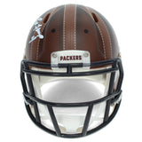 Brett Favre Autographed Green Bay Packers Brown 2025 Alternate Mini Helmet Radtke