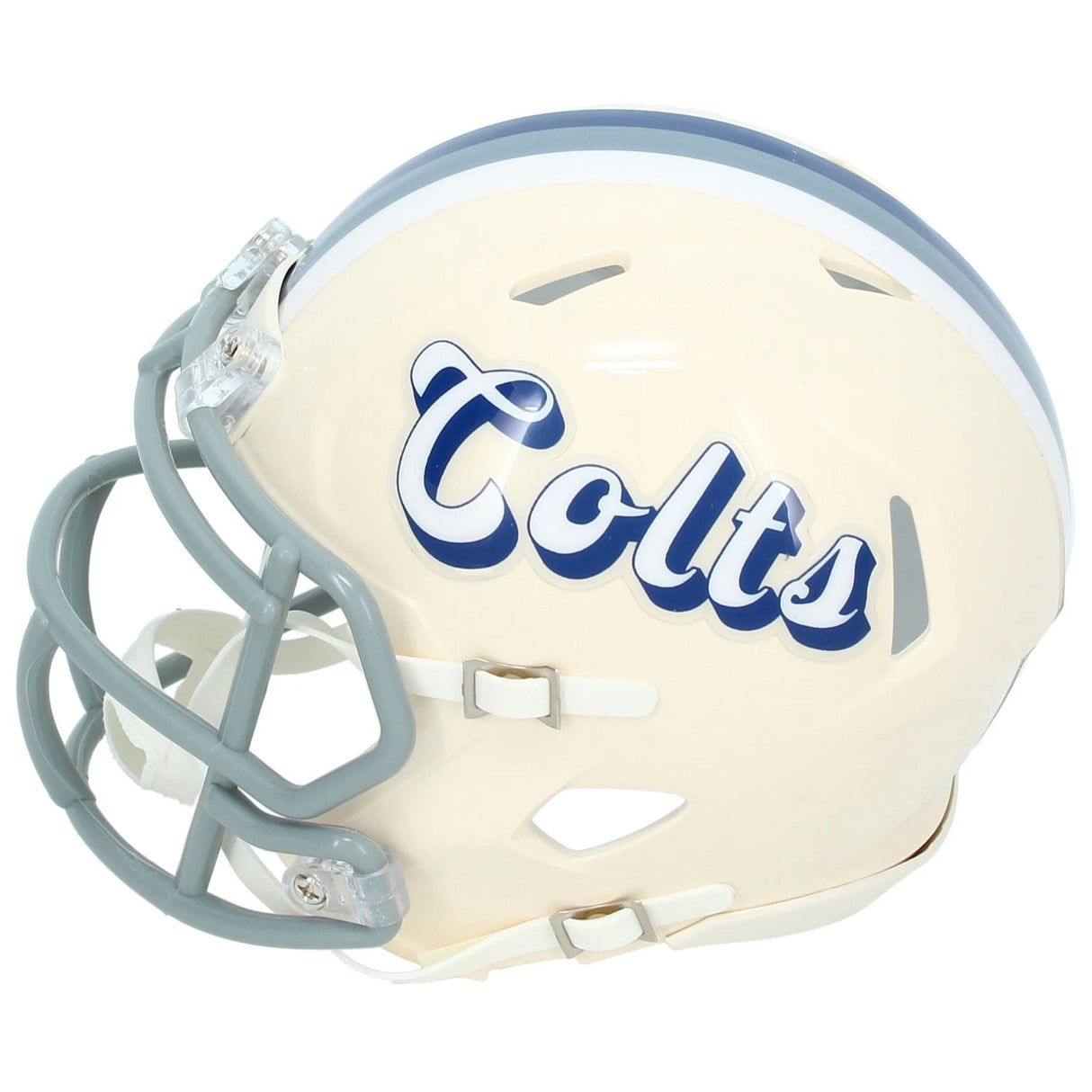 Jonathan Taylor Autographed Indianapolis Colts RETRO Speed Mini Helmet Beckett Witnessed